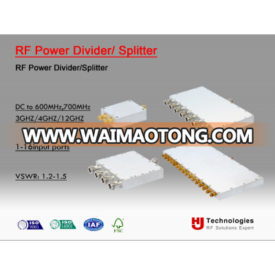 RF Calibration Splitter Power Divider 600 MHz, 700 MHz to 3 GHz, 4GHz, 6GHz,12GHz, 18GHz 10W, 20W, 50W, 100W